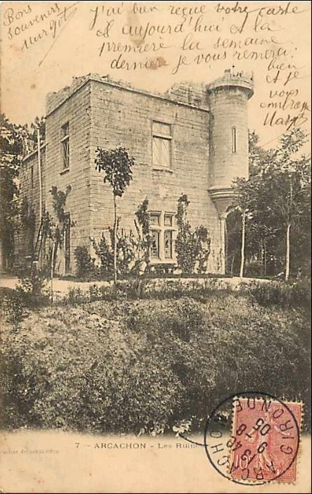 Carte postale ancienne Arcachon - villa Les Ruines 6