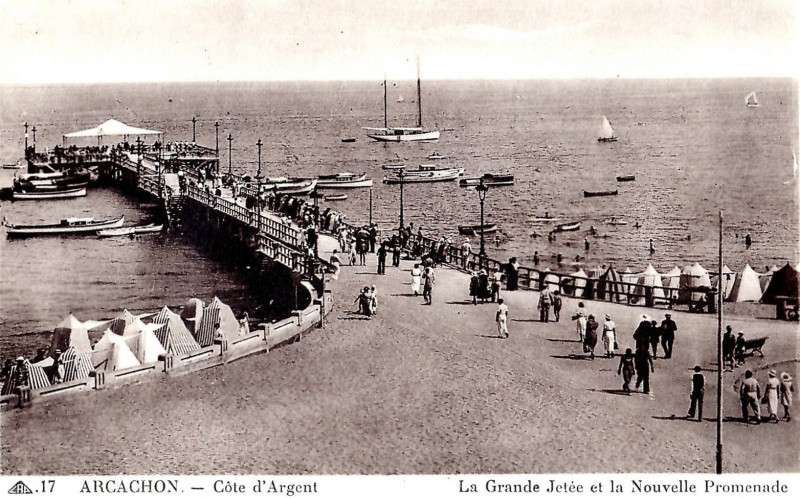 Carte postale ancienne Arcachon - la Jetée 10
