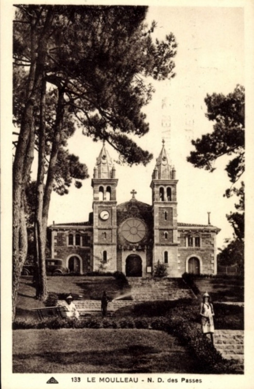 Carte postale ancienne Arcachon - église Notre-Dame des passes 5