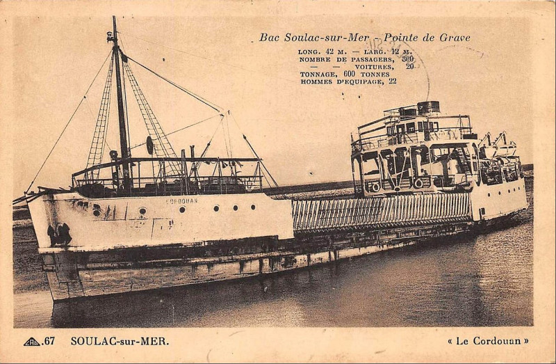 Carte postale ancienne Soulac-sur-Mer - Bac le Cordouan