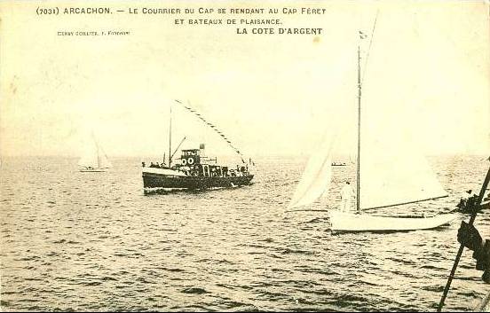 Carte postale ancienne Arcachon - Bassin Courrier du Cap 2