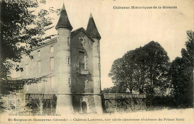 Carte postale ancienne Saint-Sulpice-et-Cameyrac chateau Lamothe 5
