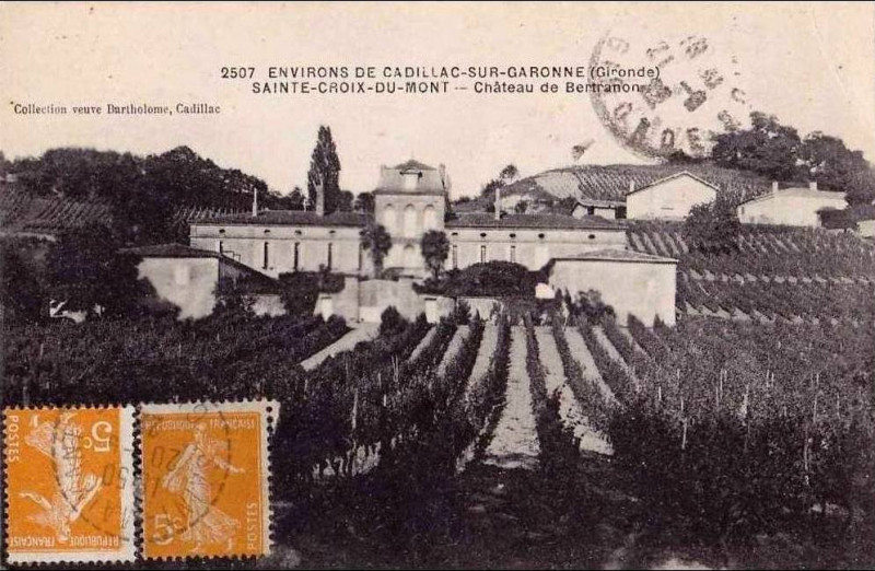 Carte postale ancienne Sainte-Croix-du-Mont - château Bertranon 1