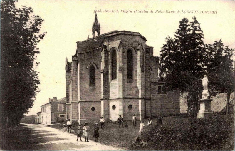 Carte postale ancienne Saint-Michel-de-Lapujade - église N.D. de Lorette 1a