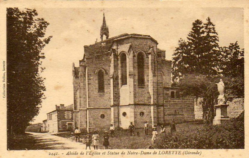 Carte postale ancienne Saint-Michel-de-Lapujade - église N.D. de Lorette 1b