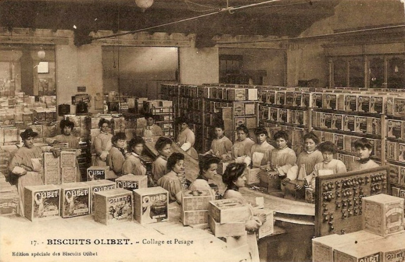 Carte postale ancienne Talence - Biscuits Olibet 3
