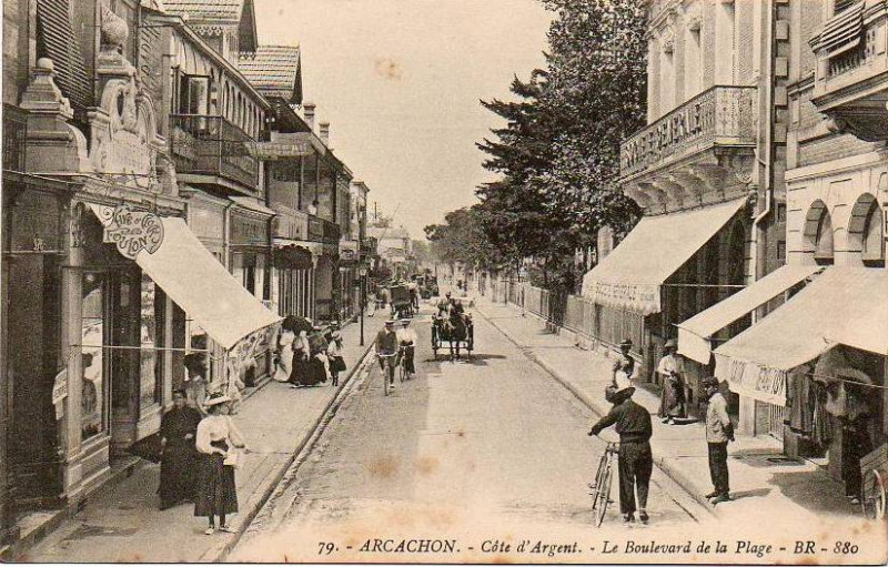 Carte postale ancienne Arcachon - boulevard de la Plage 5