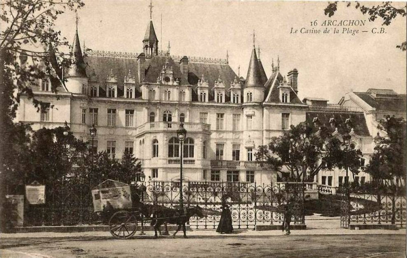 Carte postale ancienne Arcachon - Casino de la plage 9