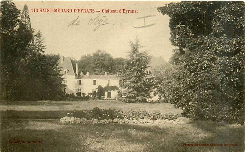 Carte postale ancienne Saint-Médard-d'Eyrans - château d'Eyrans 1