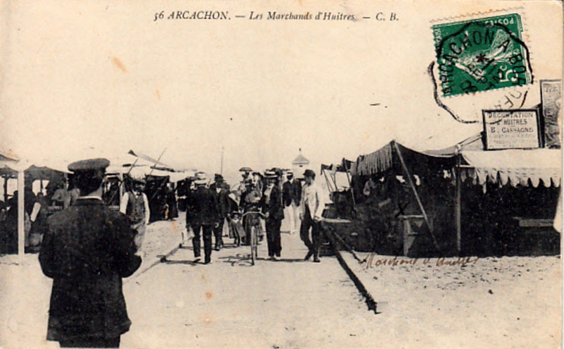 Carte postale ancienne Arcachon - cabanes 6