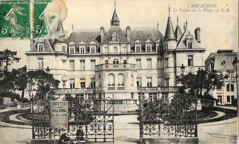 Carte postale ancienne Arcachon - Casino de la plage 7