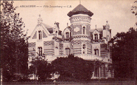 Carte postale ancienne Arcachon - villa Luxembourg 1a