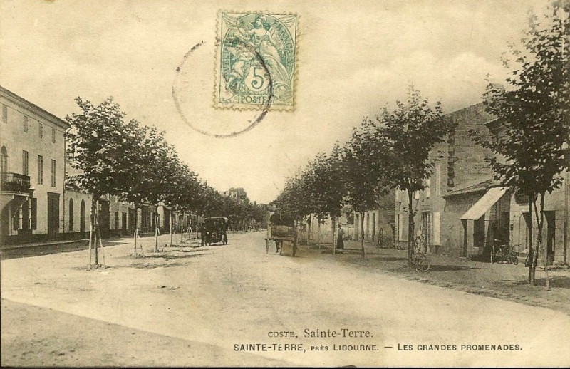 Carte postale ancienne Sainte-Terre - bourg 5