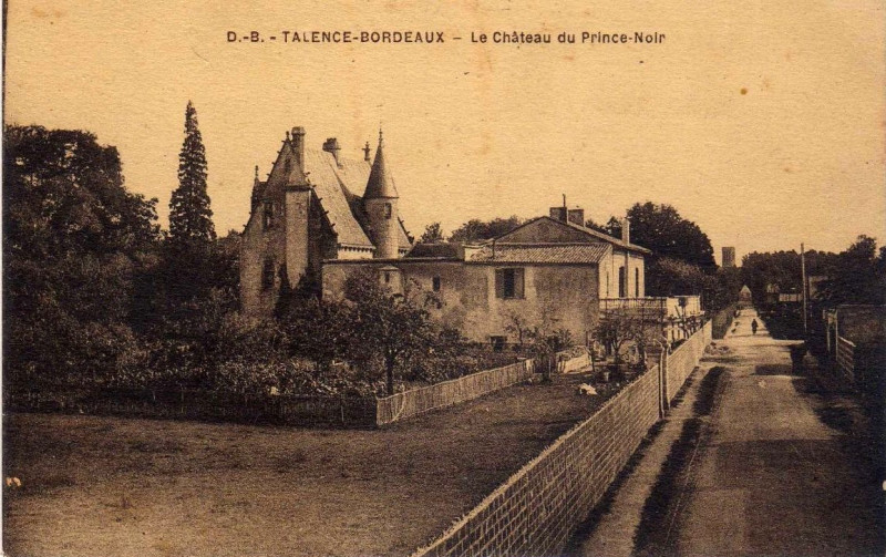 Carte postale ancienne Talence - château du Prince Noir 2