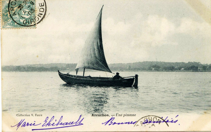 Carte postale ancienne Arcachon - Bassin plaisance 11