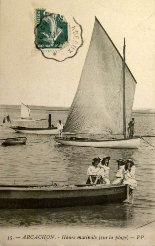 Carte postale ancienne Arcachon - Bassin plaisance 27