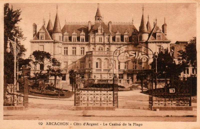 Carte postale ancienne Arcachon - Casino de la plage 12