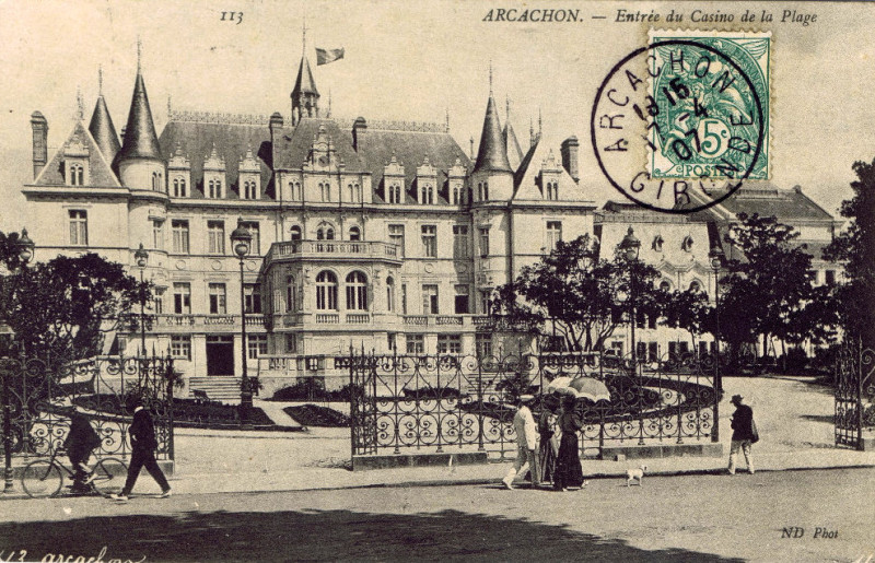 Carte postale ancienne Arcachon - Casino de la plage 3