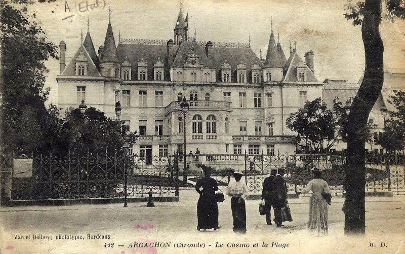 Carte postale ancienne Arcachon - Casino de la plage 5