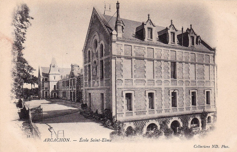 Carte postale ancienne Arcachon - Ecole St Elme 2