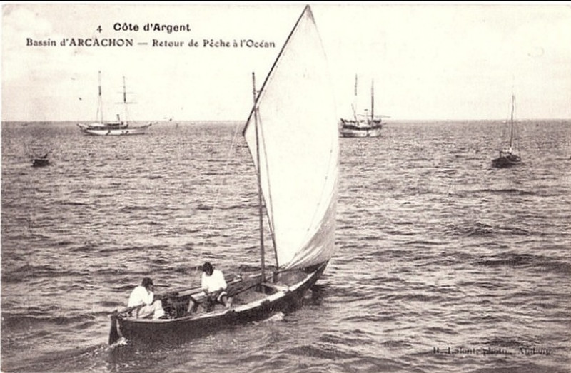 Carte postale ancienne Arcachon - pêcheurs 12