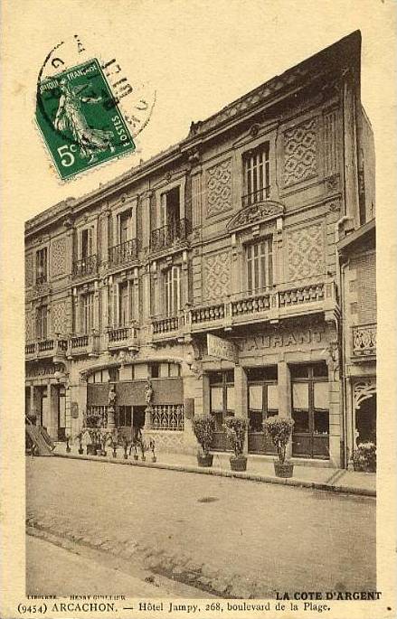 Carte postale ancienne Arcachon - Hôtel Bristol-Jampy 2
