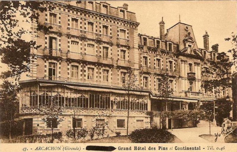 Carte postale ancienne Arcachon - Hôtel des pins