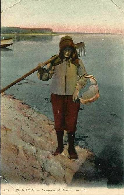 Carte postale ancienne Arcachon - parqueuse 21
