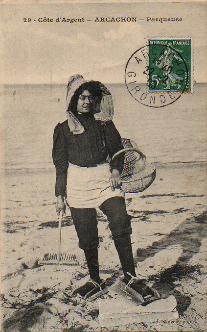 Carte postale ancienne Arcachon - parqueuse 5