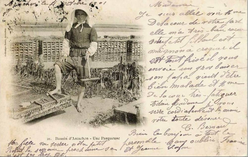 Carte postale ancienne Arcachon - parqueuse 8