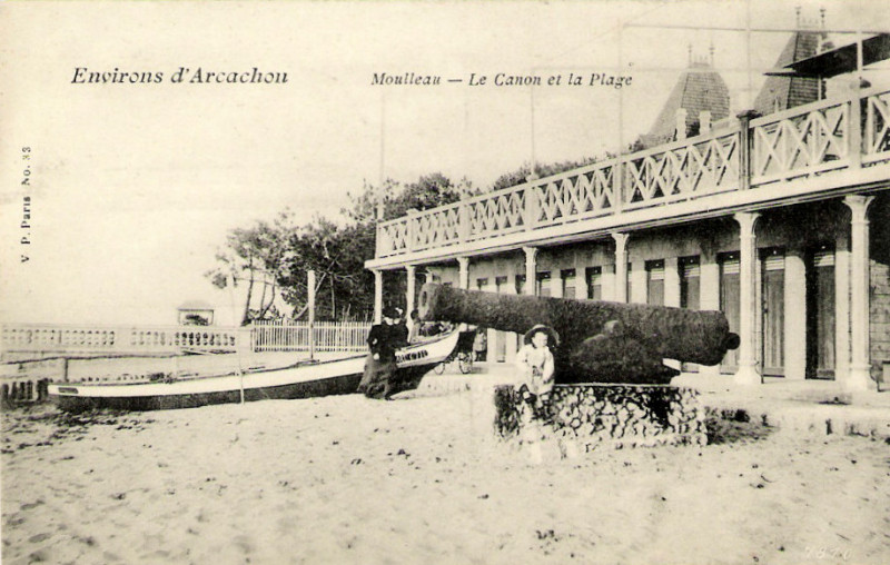 Carte postale ancienne Arcachon - le canon 1