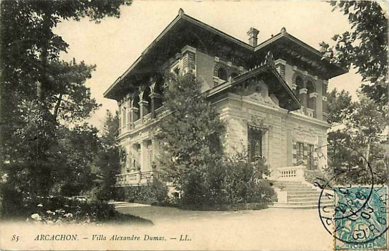 Carte postale ancienne Arcachon - villa Alexandre Dumas 1