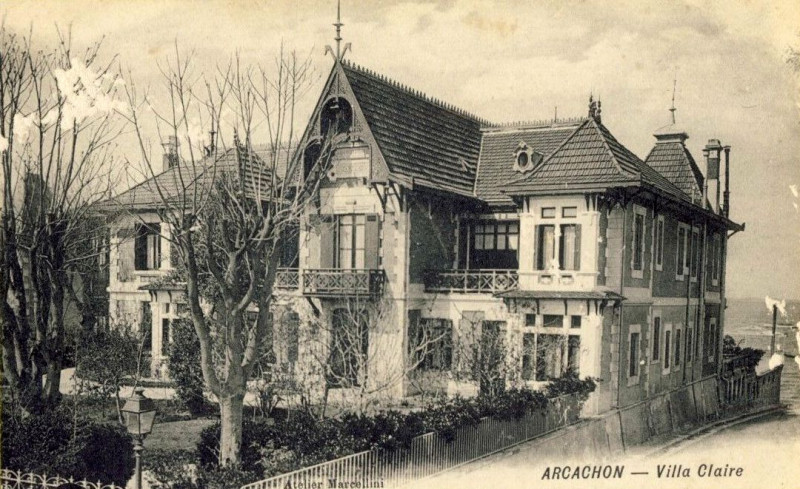 Carte postale ancienne Arcachon - villa Claire