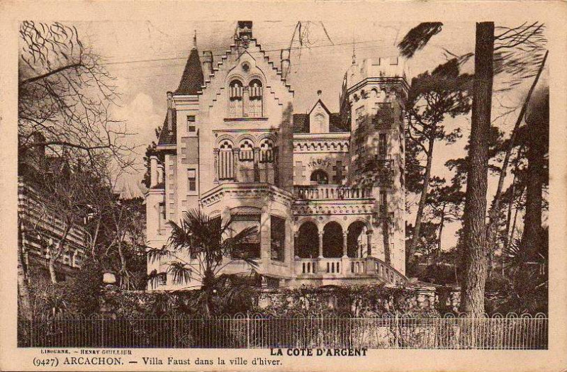 Carte postale ancienne Arcachon - villa Faust 3