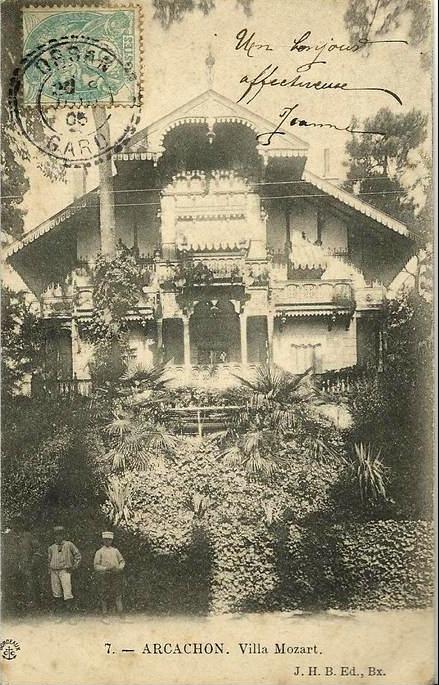 Carte postale ancienne Arcachon - villa Mozart