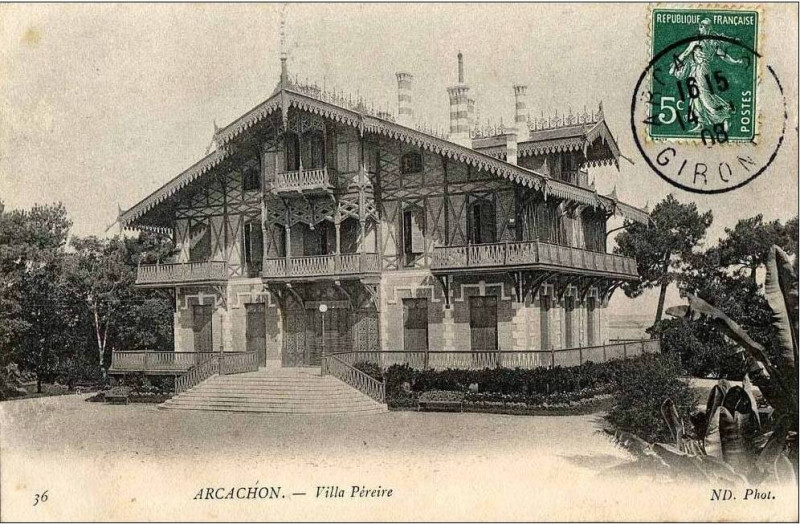Carte postale ancienne Arcachon - villa Péreire