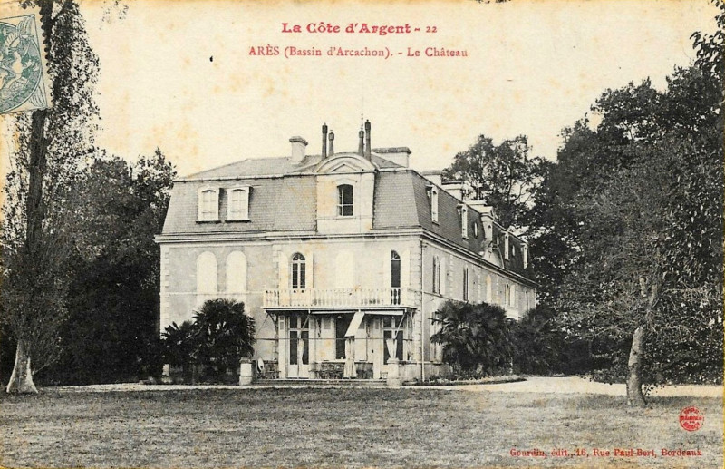 Carte postale ancienne Arès - château Javal 3