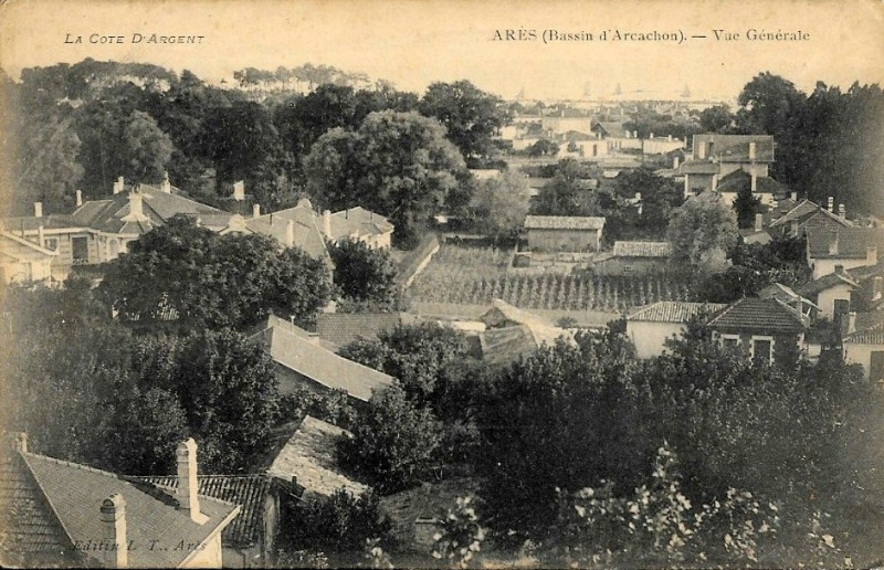 Carte postale ancienne Arès - vue générale 4
