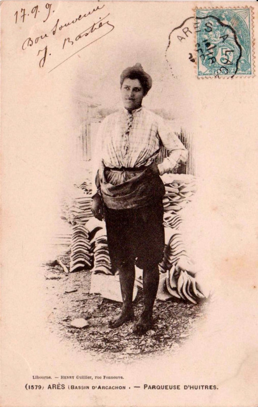 Carte postale ancienne Arès - Ostréiculteurs 4