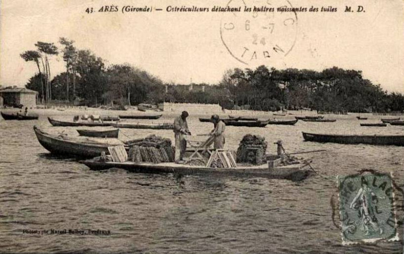 Carte postale ancienne Arès - Ostréiculteurs 9