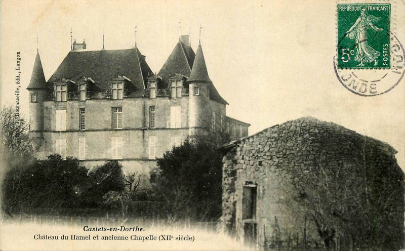 Carte postale ancienne Castets-en-Dorthe - château du Hamel 3