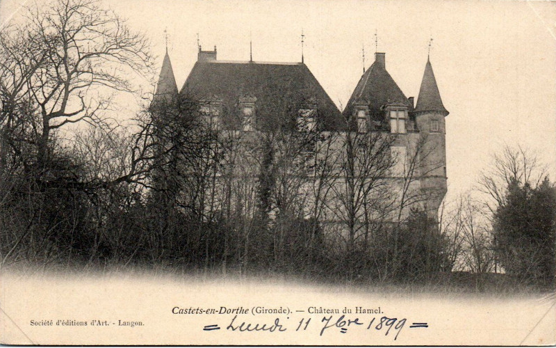 Carte postale ancienne Castets-en-Dorthe - château du Hamel 8