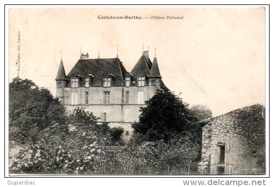 Carte postale ancienne Castets-en-Dorthe - château du Hamel