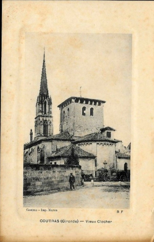 Carte postale ancienne Coutras - église 7