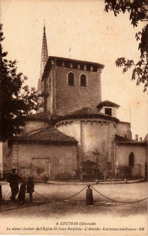 Carte postale ancienne Coutras - église 8