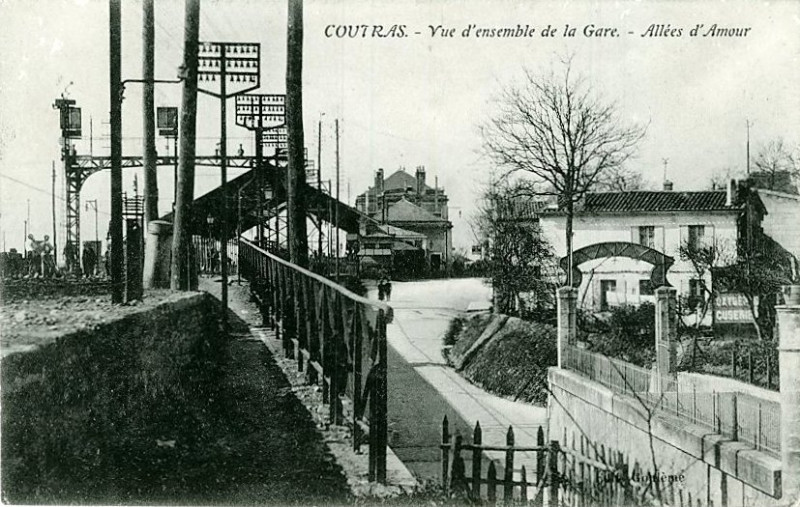 Carte postale ancienne Coutras - Gare 10