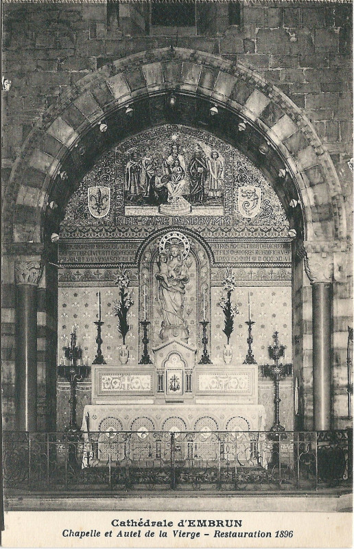 Carte postale ancienne Embrun-Fr-05-Cpa-cathédrale-09