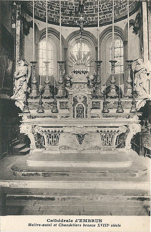 Carte postale ancienne Embrun-Fr-05-Cpa-cathédrale-12