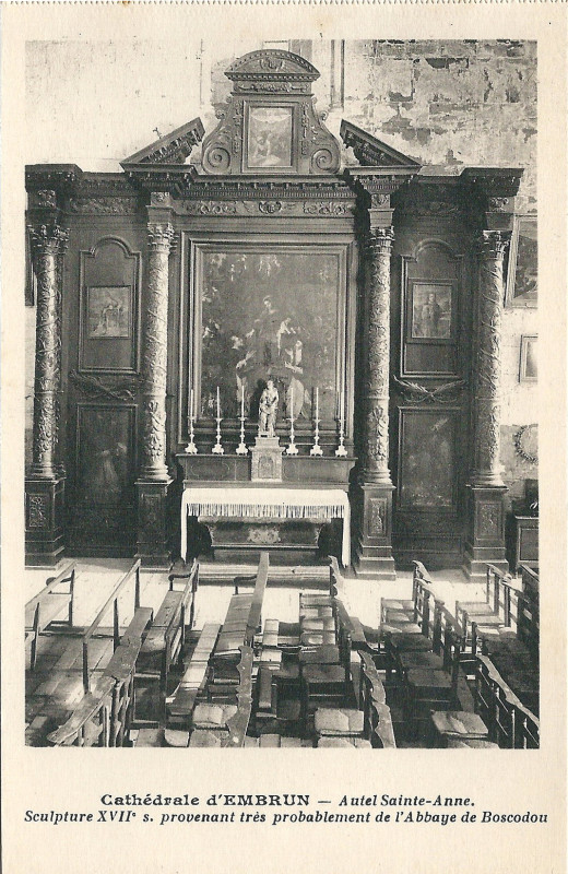 Carte postale ancienne Embrun-Fr-05-Cpa-cathédrale-14