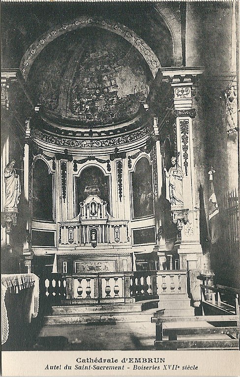 Carte postale ancienne Embrun-Fr-05-Cpa-cathédrale-17